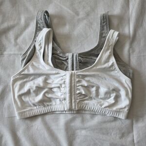 Fruit Of The Loom White and Gray Sports Bras